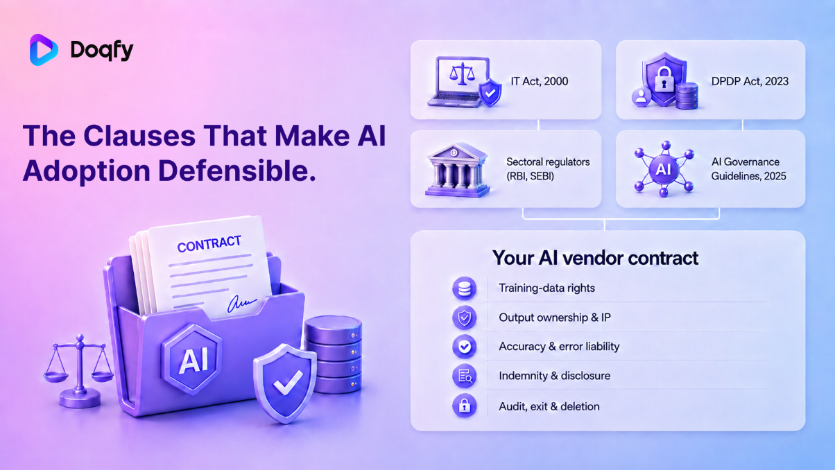 Contracting for AI Vendors in India: The Clauses to Add When You Buy AI Tools