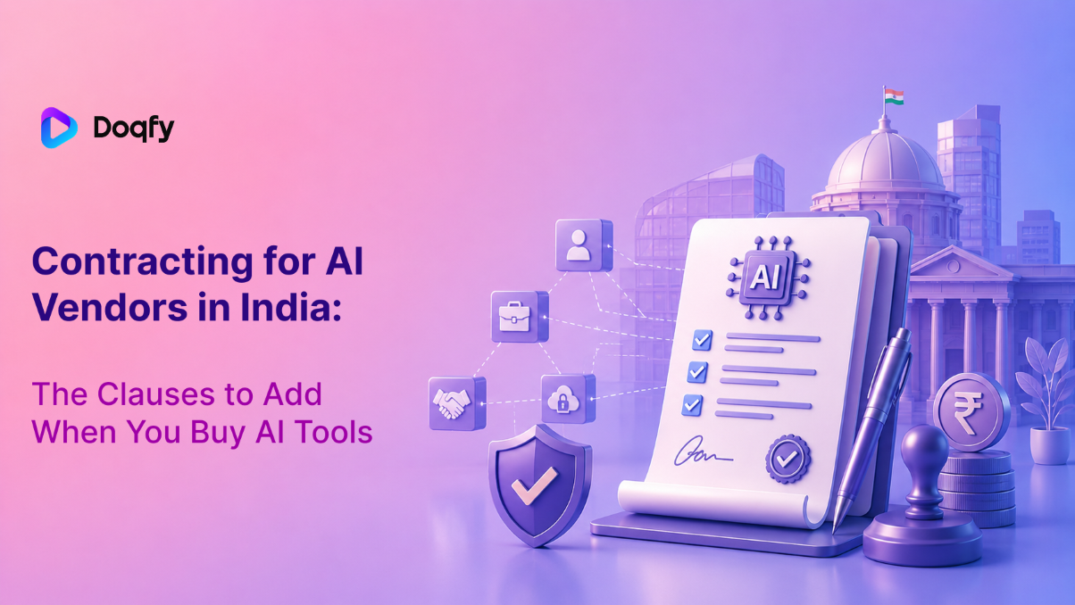 Contracting for AI Vendors in India: The Clauses to Add When You Buy AI Tools