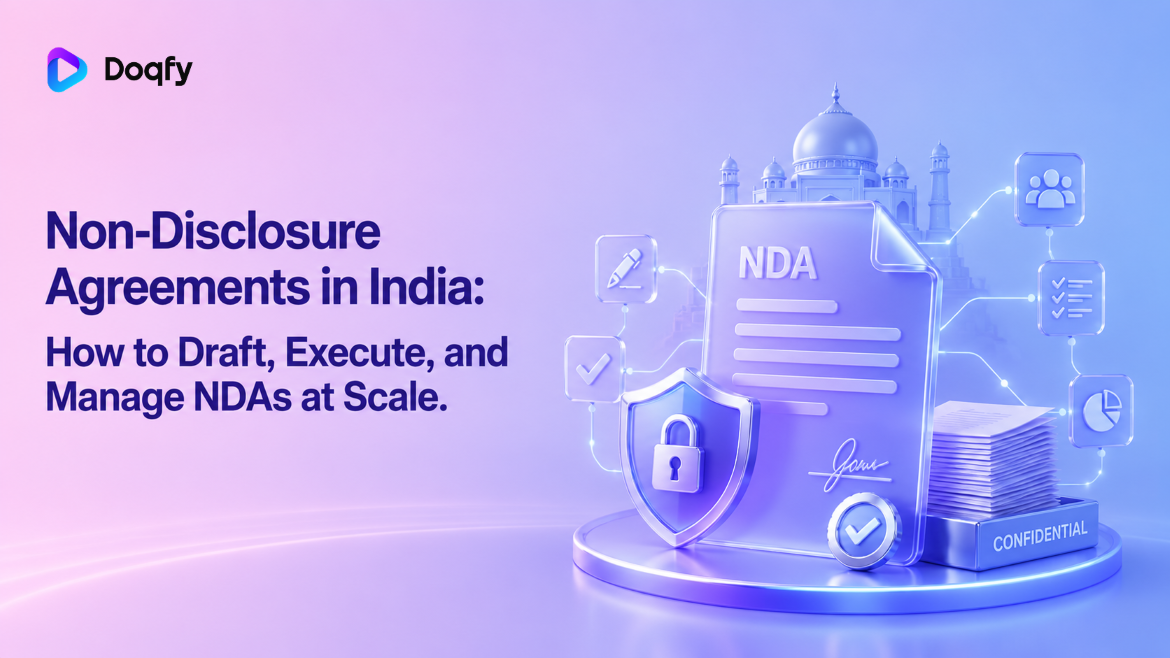 Non-Disclosure Agreements in India: How to Draft, Execute, and Manage NDAs at Scale